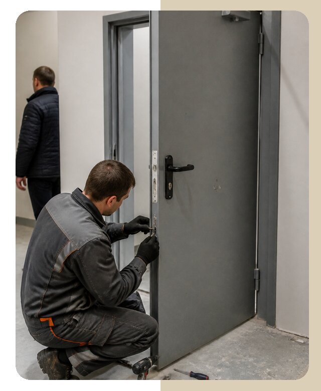 Ремонт противопожарной двери в Узловой по цене 6620 р. | Дверной